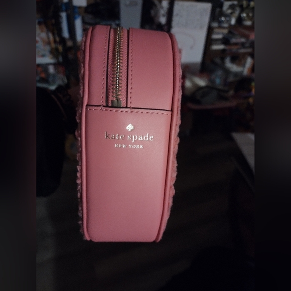Kate Spade Love Shack Pink Heart Fur Bag - Picture 2 of 2